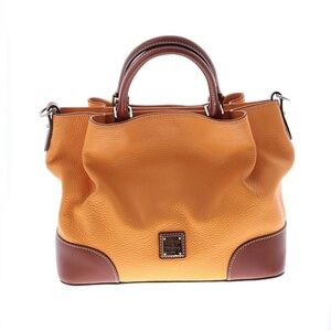 Dooney & Bourke Orange and Brown Satchel